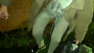 British Cracky Gets Offered Cigarette For Outdoor Ass Fingering