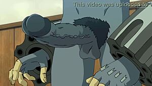 Teens gagging in hentai gangbang