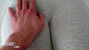 hey, wanna touch her teen pussy in yoga pants?