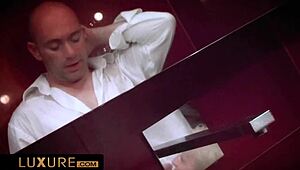 babe gets hard anal fucking in the toilet after muff diving and masturbation