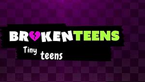 Shameless teen takes massive black cock for wild fucking and facial finish.