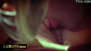babe gets hard anal fucking in the toilet after muff diving and masturbation