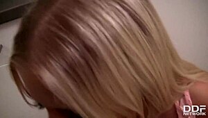 European teen Cayla Lyons gives a wet and sloppy POV blowjob