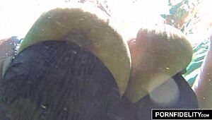 pornfidelity maserati gets cum covered on huge ebony tits wow