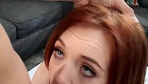 I'm so into this redhead cutie caught riding a massive cock on phone