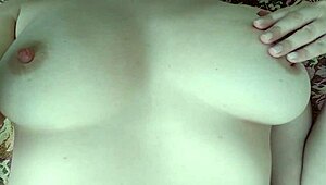 Amateur Babe Fingers Her Wet Shaved Pussy Closeup Until She Cums and Plays with Big Natural Tits