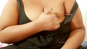 Hindi Aunty Reveals Her Big Boobs!