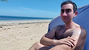 Step Gay Dad Series! Surfs Up with Clothing Optional Vibes, Man!