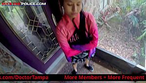 Officer Tampa Continues Harassing Slutty Smuggler Raya Nguyen at Home Making Her Suck the Police to Have Charges Dropped