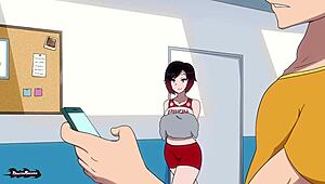 I can't stop watching Ruby's workout in the showers. Full animation drives me wild.