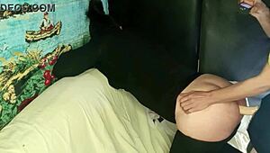 Mature lady dominates sissy with strapon in wild session