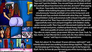 Eighteen year old with step mom and big booty friends in comic