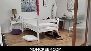 Momcreep- Sexy Big Tits Milf Stepmom Desiree Dulce Craves Family Sex with Stepson Under Bed POV
