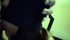 Tiny Filipina Screws Hard and Swallows Cum in Dirty Garage