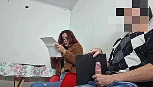 professor, are you masturbating in public? so risky!