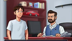 Summertime Saga 74 features erotic anime brunette with small tits