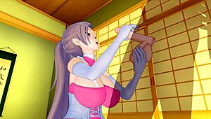 cute girl in maid costume makes my big cock so exited, 3d hentai 83