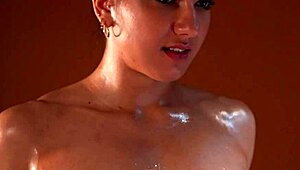Massage Rooms - Italian Beauty Lena Coxx Soaked in Oil for Hot Blowjob and Hardcore
