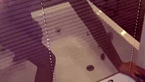 wet clothed sex in jacuzzi with hot tall brunette teen 18+