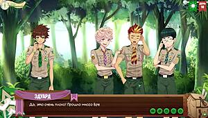 game friends camp episode 20 - joke with photo russian voice acting 😄