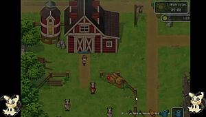 Hentai game daily life in countryside part 5. Blowjobs in bathroom and shower fucking included.