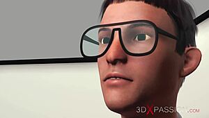 i can't believe this 3d blonde teen rides a huge black cock