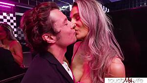 Wow, sharing my blonde hotwife in nightclub bathroom - Mandy Rhea!