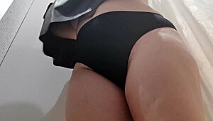 Hey! Italian Chubby Stepmom Drags You to Try Leather Dresses in Public!