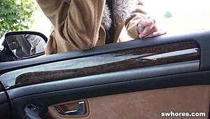 czech brunette prostitute slammed hard in car