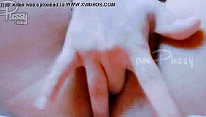 Intense emotions during closeup fingering and rubbing of amateur girlfriend's shaved pussy