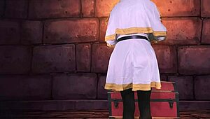 Hey, check this cosplay Frieren elf recruiting a warrior for wild sex sword action!