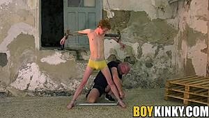 Mature Freak Plays With His Submissive In The Dungeon