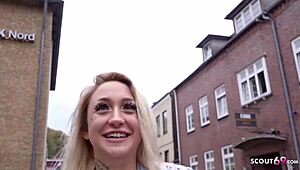 German Scout - Teen Gina Turns Hooker at Flensburg Street Casting