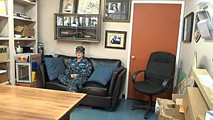 violet navy faces brutal teen casting on sofa