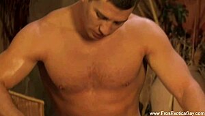 a relaxing massage turns into anal pleasure for gay lovers.