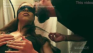 Teaser Amanda Borges enjoys being spanked with a belt by Mario in this domination session part one