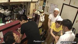 Fucking the cook hard in the kitchen back - wild! 🔥