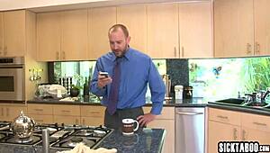 Petite stepdaughter Giselle Leon gets fucked hard by perverted stepdad in lingerie