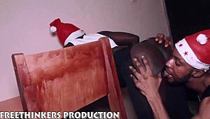 Round Ass Naija Girl Fucks Neighbor Big Cock For Christmas