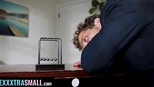 New boss spanks shocked Jade Valentine over desk