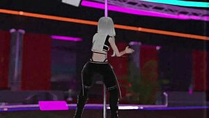 vrchat pole dancing in virtual world