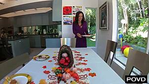 Lisa Ann Takes a Sticky Cumload in Her Tight Cunt Before Thanksgiving