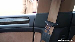 czech brunette prostitute slammed hard in car