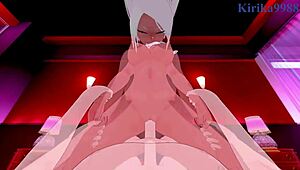 I watch Toru and Mirko's intense sex in My Hero Academia hentai