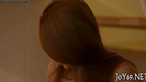 Teen stretches wet pussy with dildo