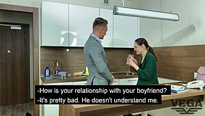 Director Fucked Wicked Teacher and Spilled Cum on Her Glasses