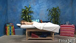 Relaxing massage turns into hot sex at the spa.