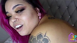 bbw step mom gives sloppy blowjob and fucks stepsons big cock