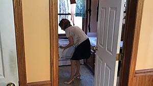 Umm, sexy milf gives in to neighbor boy in laundry room chaos