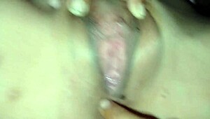 skinny college girl gets pussy fucked in missionary until squirting